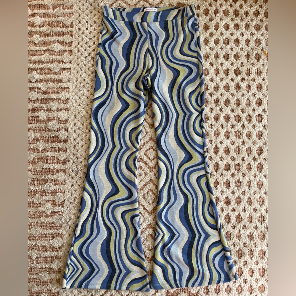Urban Outfitters Striped Stretchy Flares